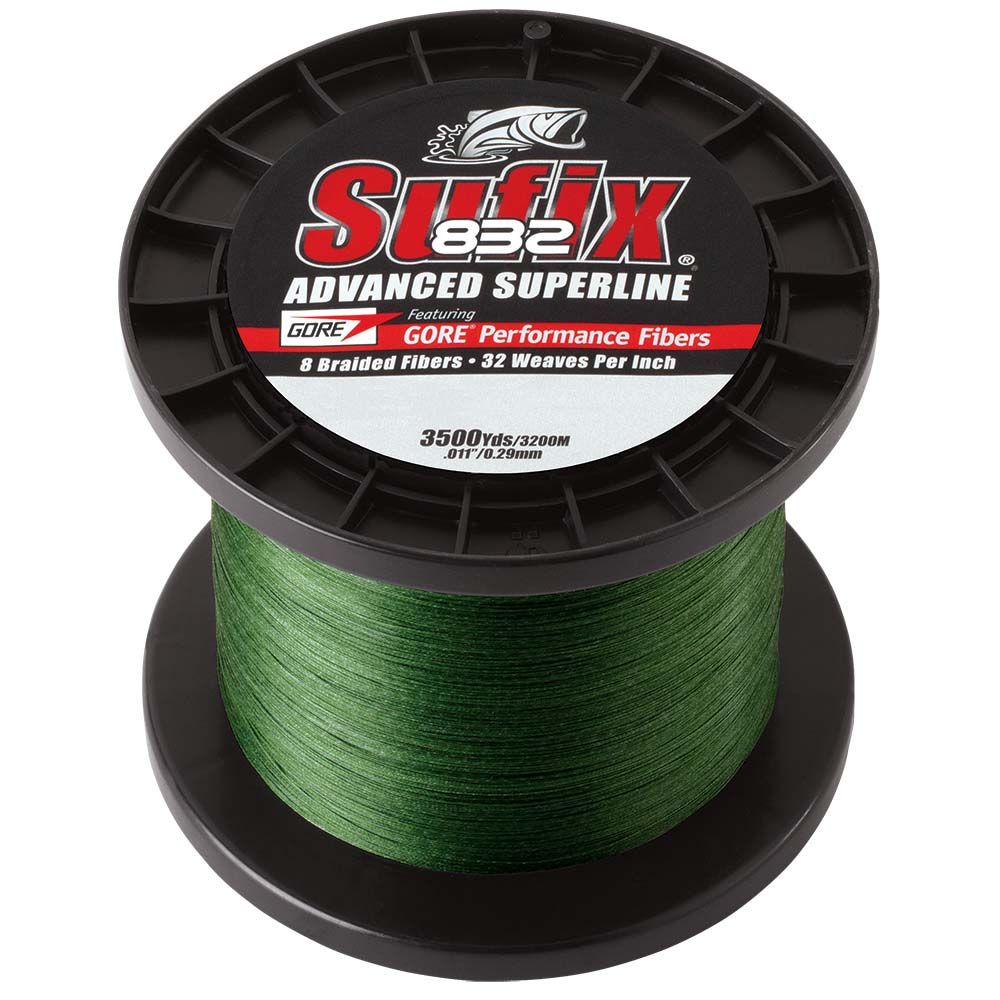 Sufix 832 Advanced Superline Braid - 30lb - Low-Vis Green - 3500 yds [660-430G]