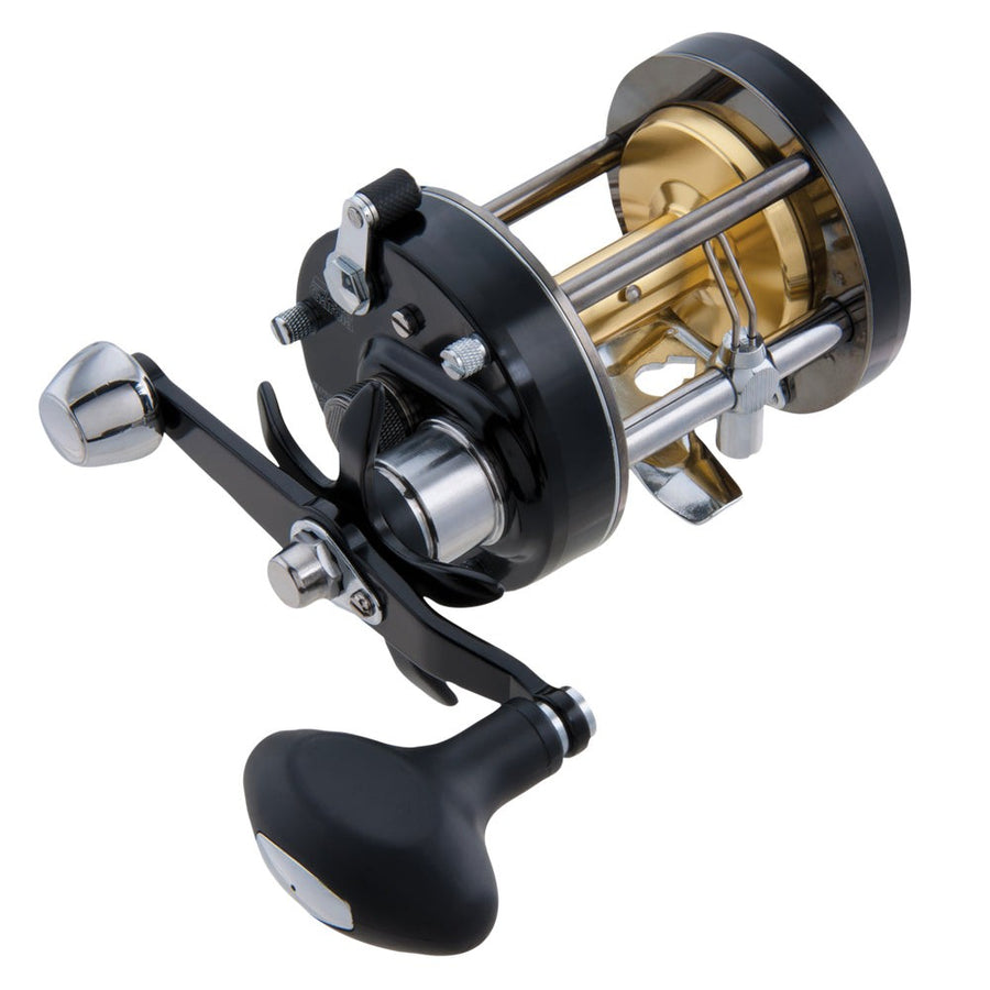 Abu Garcia Ambassadeur CS Pro Rocket Reel Side View with Gold Spool