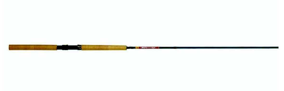 "B&M The Super Stick 13-foot 2-piece casting rod isolated on a white background."