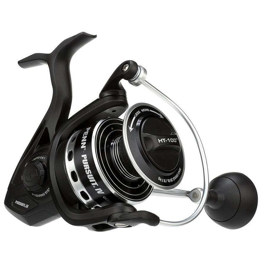 PENN Pursuit IV 6000 Spinning Reel side view with HT-100 drag system