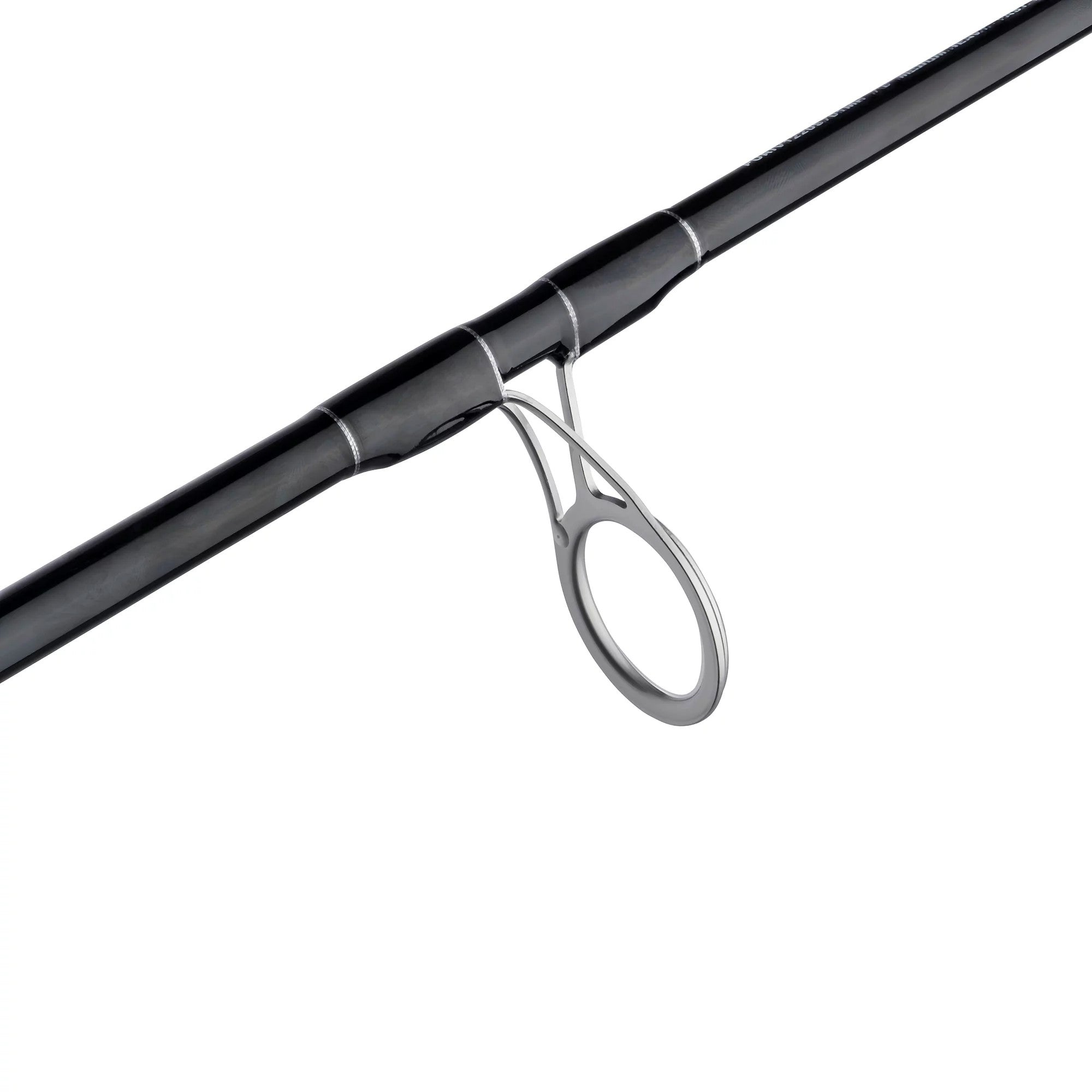 Image of the flexible tip of the PENN Pursuit IV fishing rod, demonstrating its thin diameter and taper.