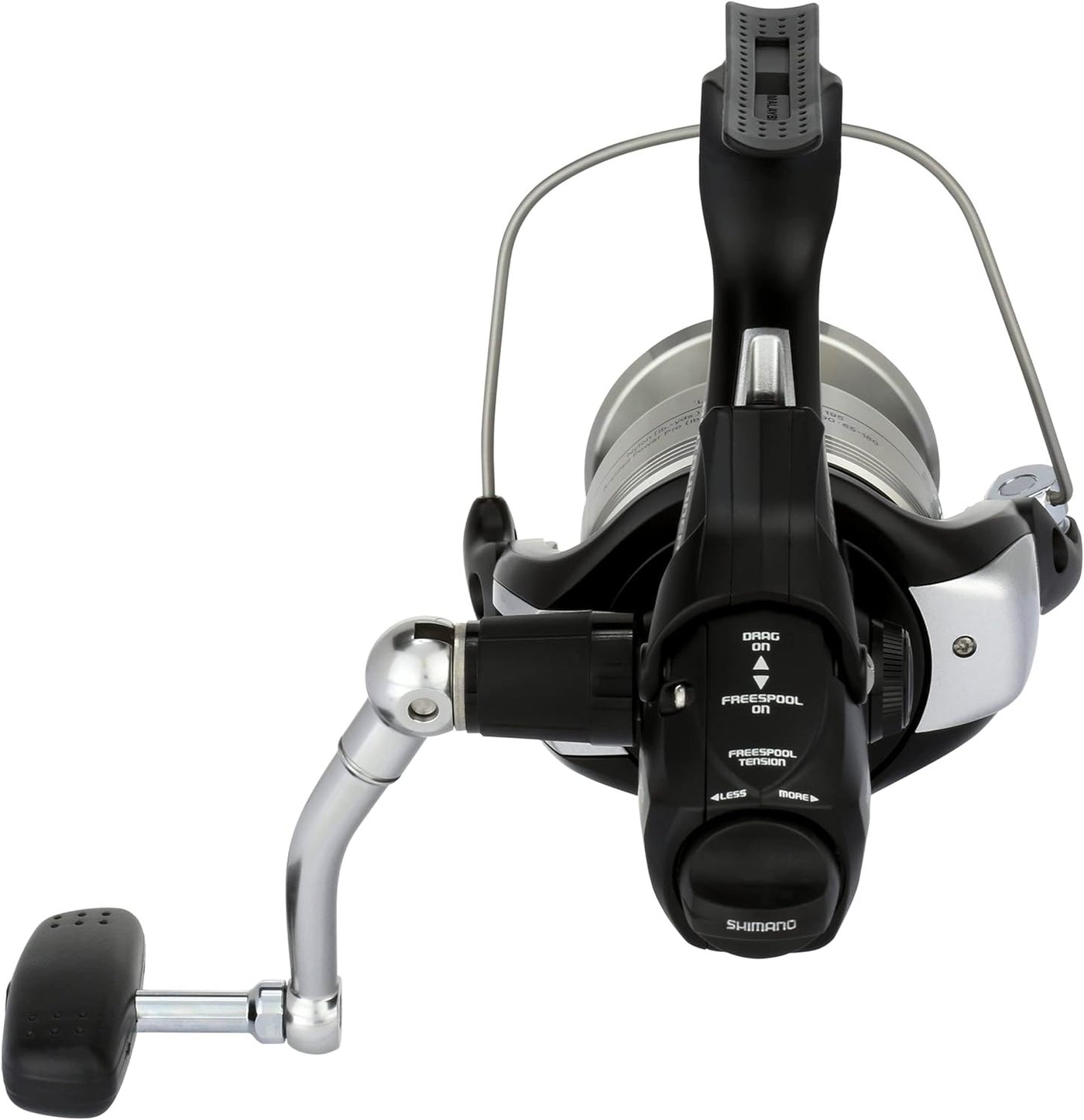 Shimano Baitrunner OC Spinning Reel handle detail