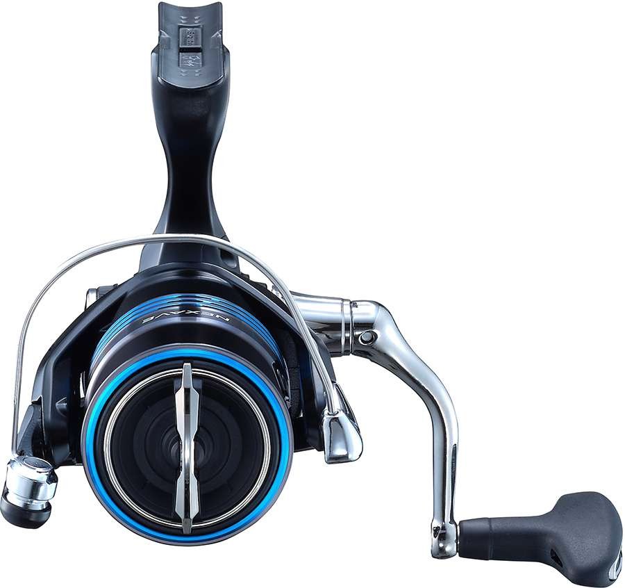 Frontal view of Shimano NEXAVE 1000FI, highlighting its compact and durable construction.
