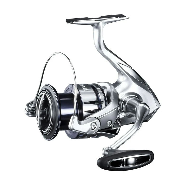 Shimano ST4000XGFL Stradic FL spinning reel isolated on white background.