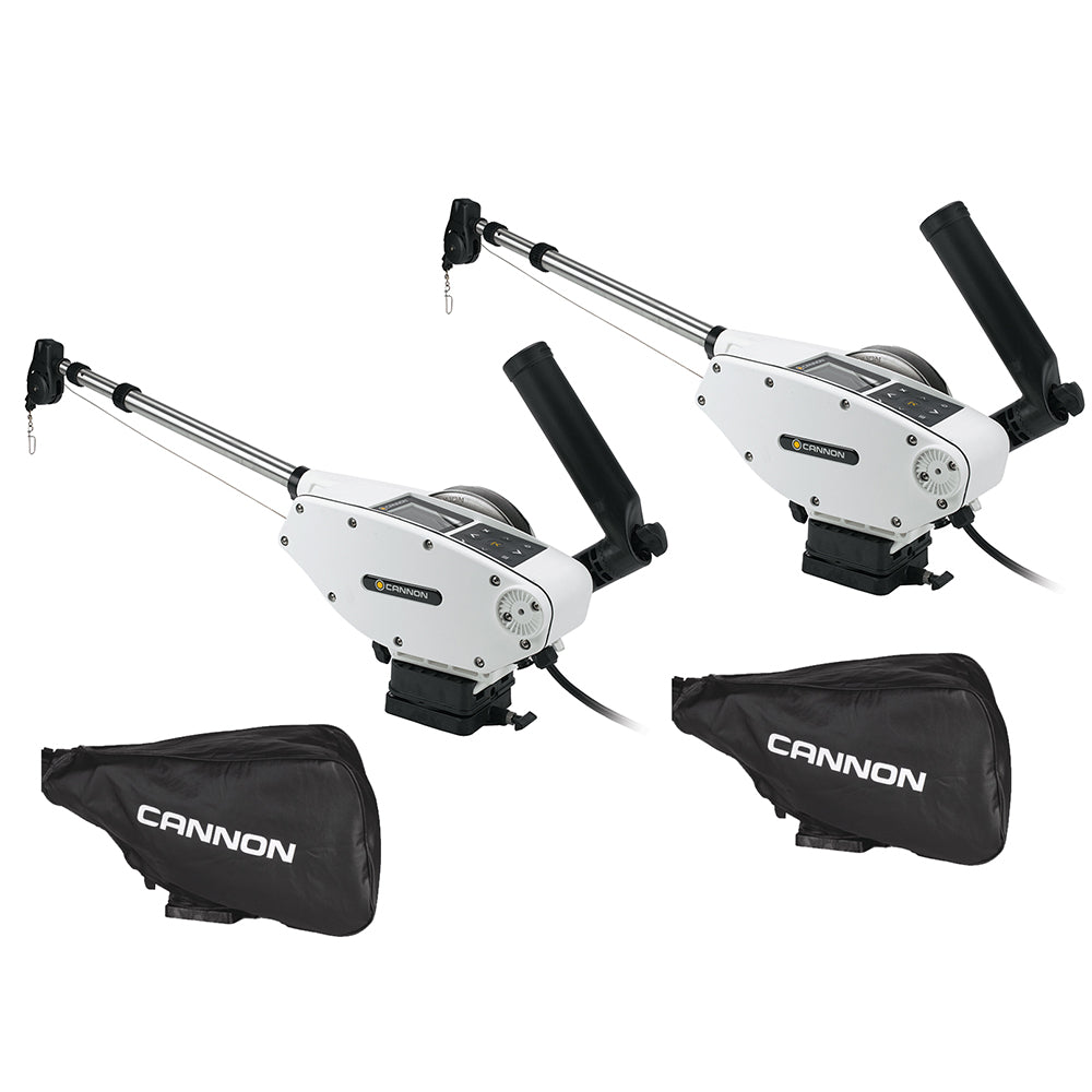 Cannon Optimum 10 Tournament Series (TS) BT Electric Downrigger 2-Pack w/Black Covers [1902340X2/COVERS]