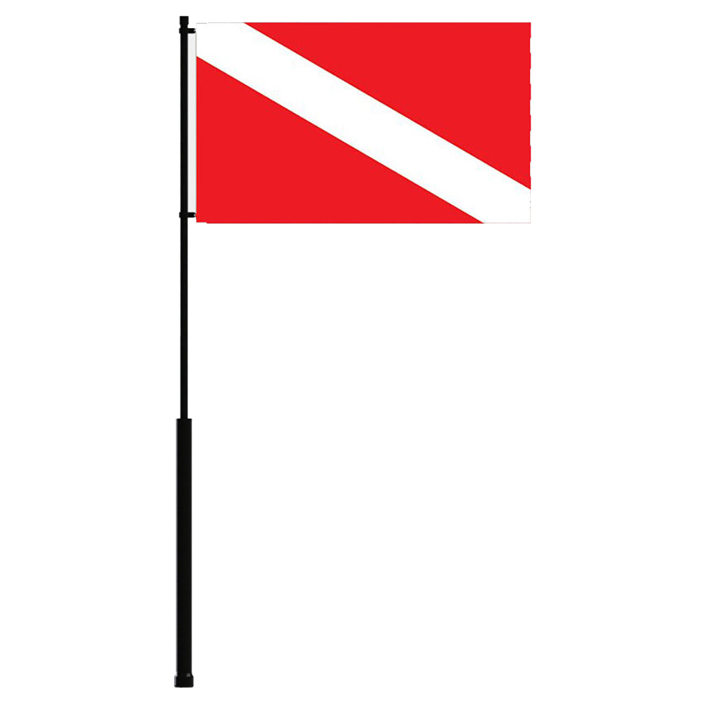 Mate Series Flag Pole - 36" w/Dive Flag [FP36DIVE]