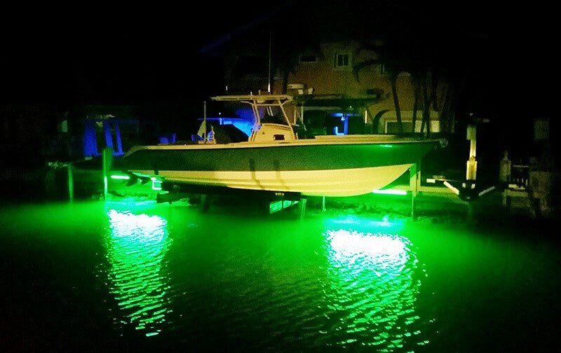 Hydro Glow 40W/120VAC Dock Mounted- DM260G Fishing Light - Green