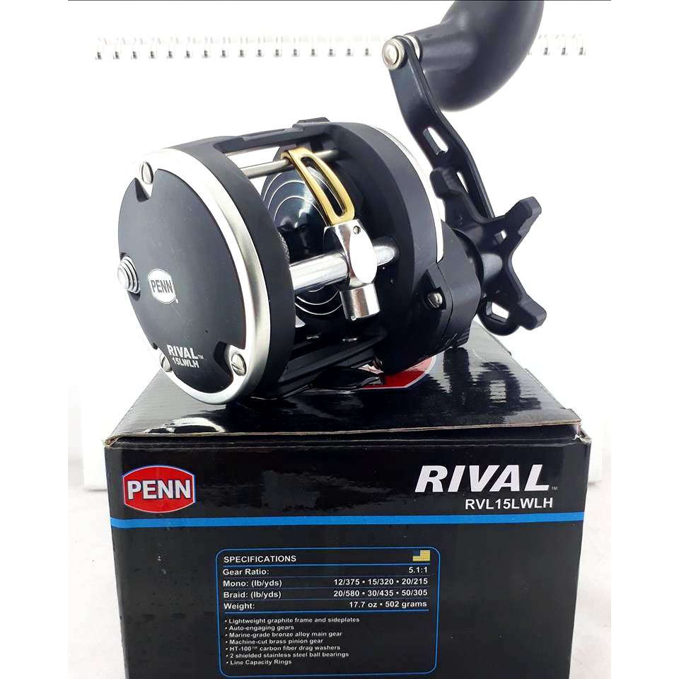 PENN Rival 15- RIV15LWLC Level Wind Reel with Line Counter